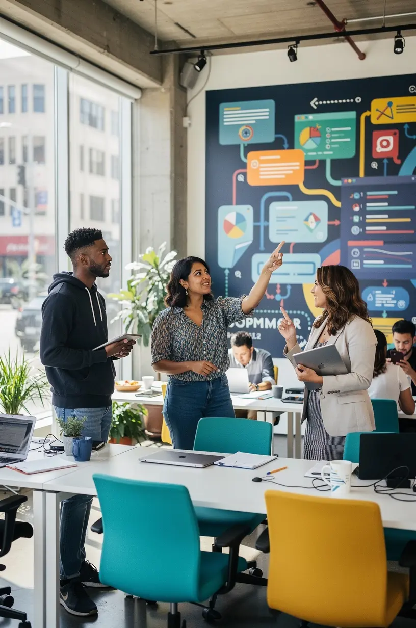 Person using dual monitors to monitor automated software performance and troubleshoot issues
